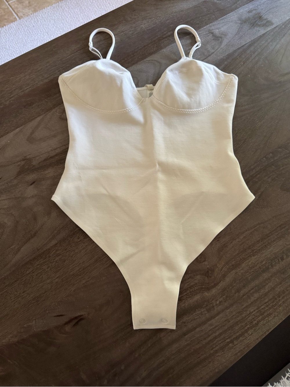 SKIMS Cotton Shapewear Thong Bodysuit